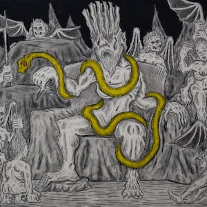 King Minos, Judge of the Damned- Dante's Inferno Series signed PRINT