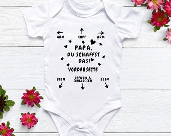 Babybody „ PAPA, du schaffst das!! “ / Schwangerschaftsverkündung Mama und Papa / Schwangerschaftsverkündung / liebevolle Geschenkidee