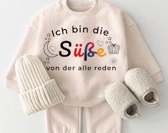 Baby-Set „Ich bin die Süße, von der alle Reden“ – lustiges Babygeschenk