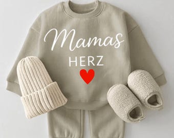 Mamas Herz,  Persönliches Geschenk zur Geburt – Emotionales Baby Set – Besonderes Geburtsgeschenk