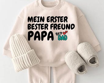 Mein erster bester Freund Papa,  Persönliches Geschenk zur Geburt – Emotionales Baby Set – Besonderes Geburtsgeschenk