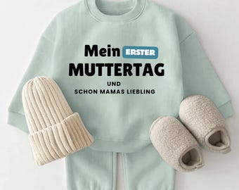 Baby-Set „Mein erster Muttertag und schon Mamas Liebling“ – Geschenk für Mama und dieses liebevoll gestaltete Set macht ihn unvergesslich.