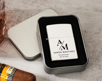 Engraved Lighter for Men – Personalized Groomsmen Gift