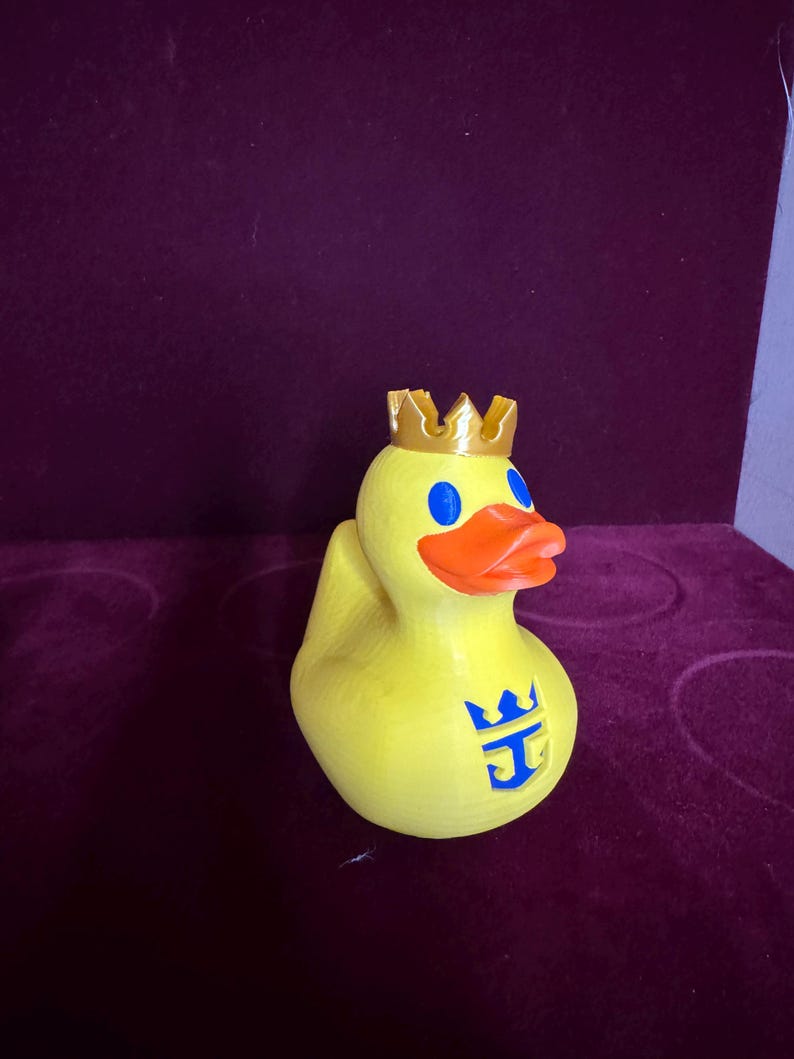 3D Printed Yellow Royal Caribbean Cruise Duck: Collectible Cruising Gift Collectable 4 inch