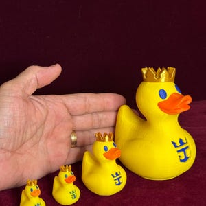 3D Printed Yellow Royal Caribbean Cruise Duck: Collectible Cruising Gift 4 PK of All Sizes