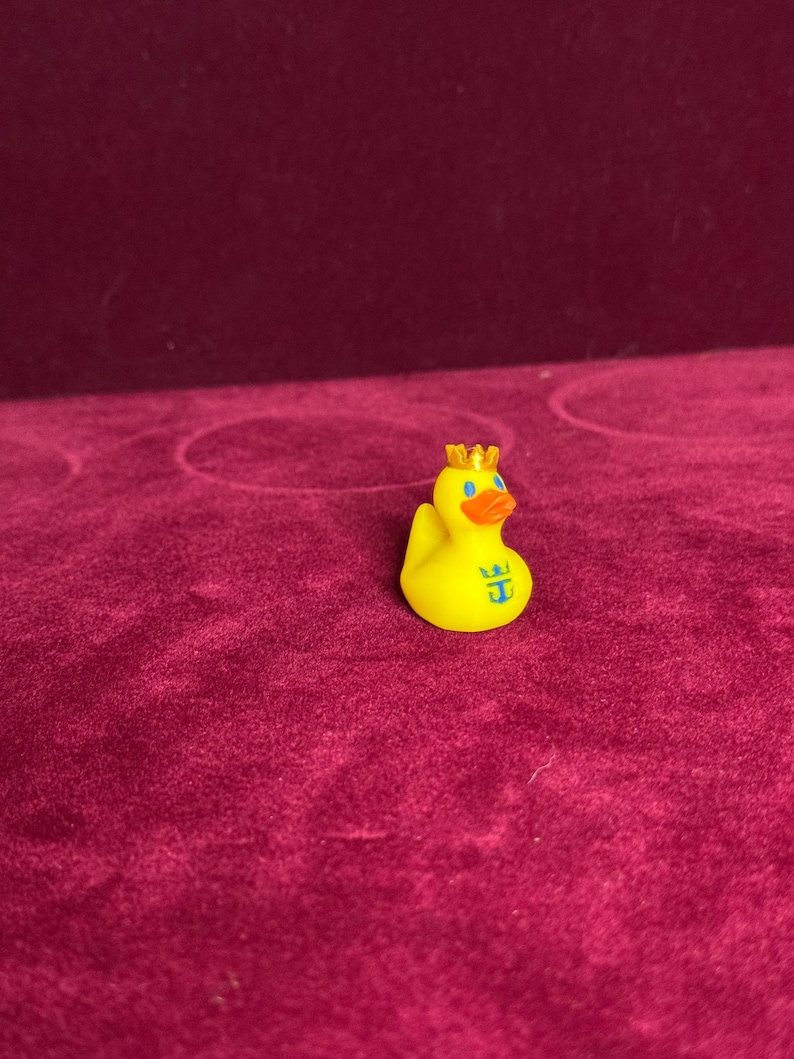 3D Printed Yellow Royal Caribbean Cruise Duck: Collectible Cruising Gift Micro 1 inch Size