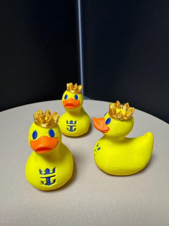 3D Printed Yellow Royal Caribbean Cruise Duck: Collectible Cruising Gift