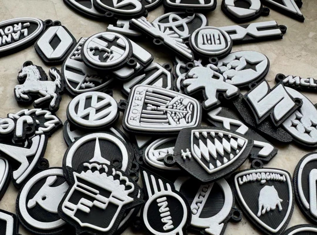 All Car Brands Logo Keychains for Bambu Lab Print Ready in 3mf - Etsy