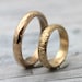 His and Hers Couples Rings-His and Hers wedding Rings-14K Gold Filled Wedding Band Set, R005