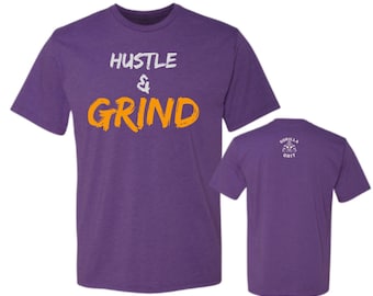 Hustle & Grind Motivational T-shirt | Men's Typography Workout Tee
