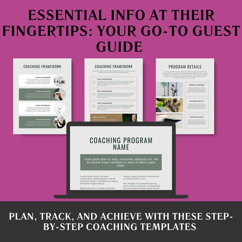 Coaching Programme Names EDITABLE Coaching Template, Coaching Offers Template for Coaching ...