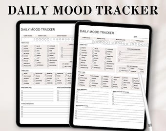 Mood Tracker Printable Kit, Monthly Mood Log, Circular Mood Chart, Mood Track Bullet Journal, Daily Mood Tracker, Weekly mood tracker page