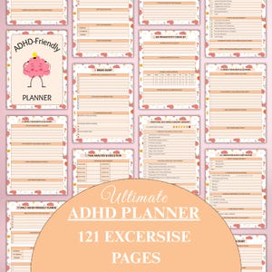 ADHD Planner and Goal Setting Kit - Monthly Habits Tracker | Lifestyle & Goal Planner for New Year Success