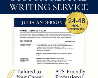 Custom Resume Writing Service | Personalized Professional Resume | ATS-Friendly | 24–48 Hour Turnaround