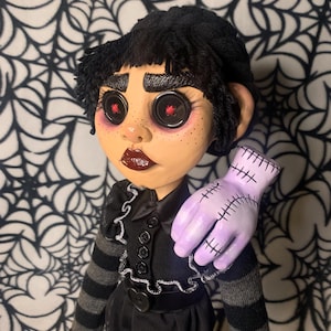 Handmade Wednesday Art Doll