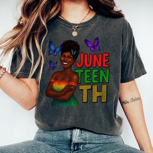 Afro Woman 1865 Juneteenth T-Shirt, Juneteenth Black History Unisex T-shirt