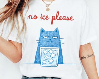 Cat No ICE Please Shirt, Anti ICE Tee, Cat No ICE Please Meme T-Shirt