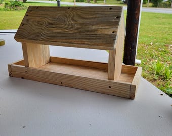 Large Bird Feeder Pine Wood