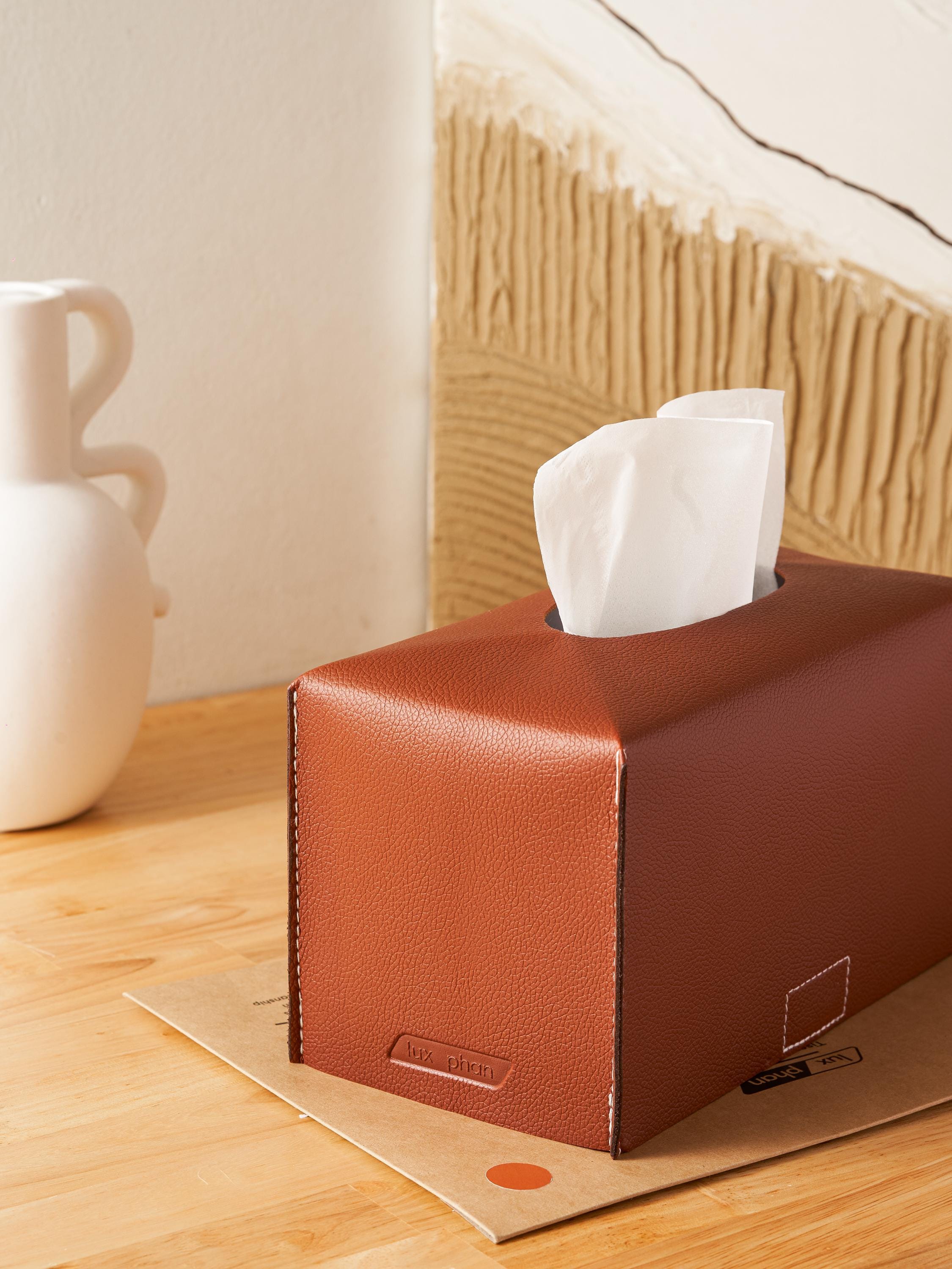 Leather Tissue Box - Etsy