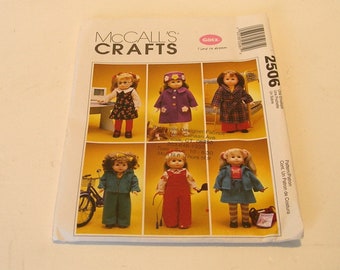 Doll Clothes Pattern McCall's Crafts 2506 Gotz 18" Doll