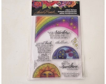 Stampedous Clear Stamps Laurel Burch Sunshine and Rainbows NIP