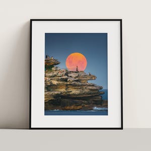 Bondi Supermoon Print (Unframed) - Coastal Landscape Photography Print