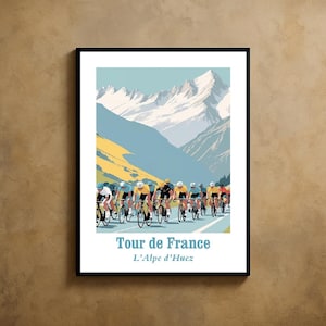 Tour de France Fine Art-poster – levendige kleuren, milieuvriendelijke gicléeprint