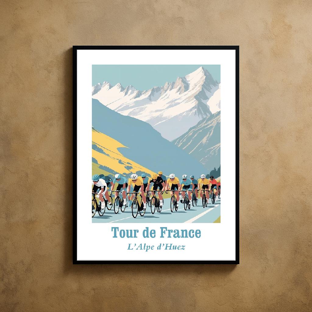 Tour de France Fine Art Poster – Vivid Colors, Eco-Friendly Giclée Print