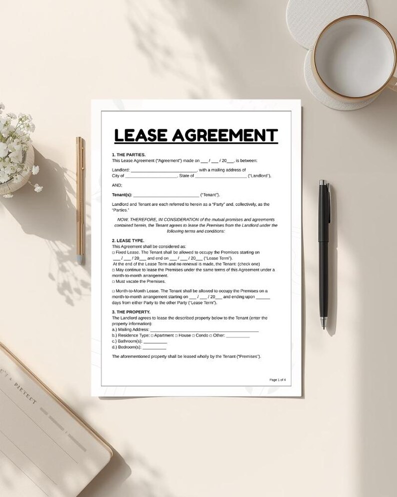Lease Paper.pdf Lease Agreement Templates, Rental Agreement Printable, Editable ...