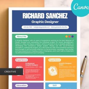 Sjabloon creatief cv met sollicitatiebrief