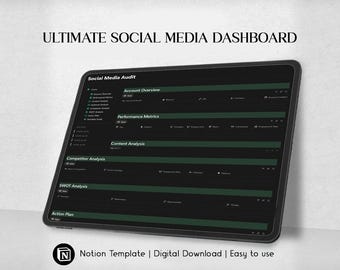 Ultimate Social Media Management Dashboard Notion Template