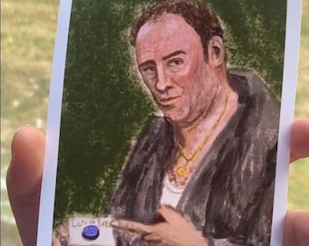 Tony Soprano with Orange Juice - Original Sopranos Inspired Art Work 4x6 Giclee Print