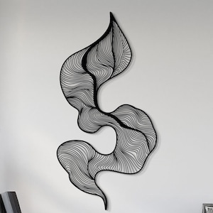 Metal Wall Art – Modern Luxury Abstract Geometric 3D Sculpture, Minimalist Above‑Bed Statement, Powder‑Coated Decor for Living Room & Office
