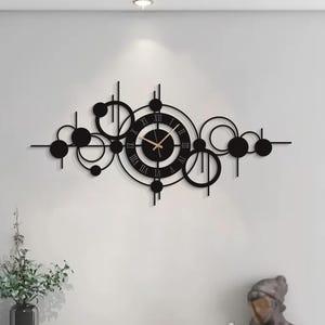 Reloj de pared de lujo, reloj de pared extragrande, reloj de pared de metal, reloj de pared grande, reloj de pared minimalista, reloj de pared silencioso, decoración moderna para el hogar.