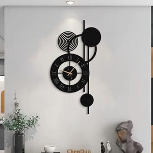 Reloj de pared de metal de lujo, reloj de pared extragrande, reloj de pared de metal, reloj de pared grande, reloj de pared para cama, reloj de pared silencioso, regalos de decoración para el hogar
