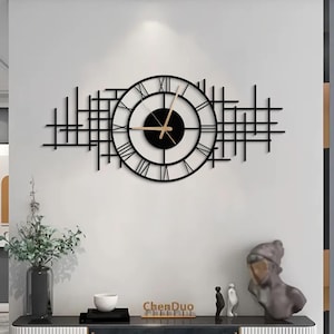 Reloj de pared de metal de lujo, reloj de pared extragrande, reloj de pared de metal, reloj de pared grande, reloj de pared para cama, reloj de pared silencioso, regalos de decoración para el hogar
