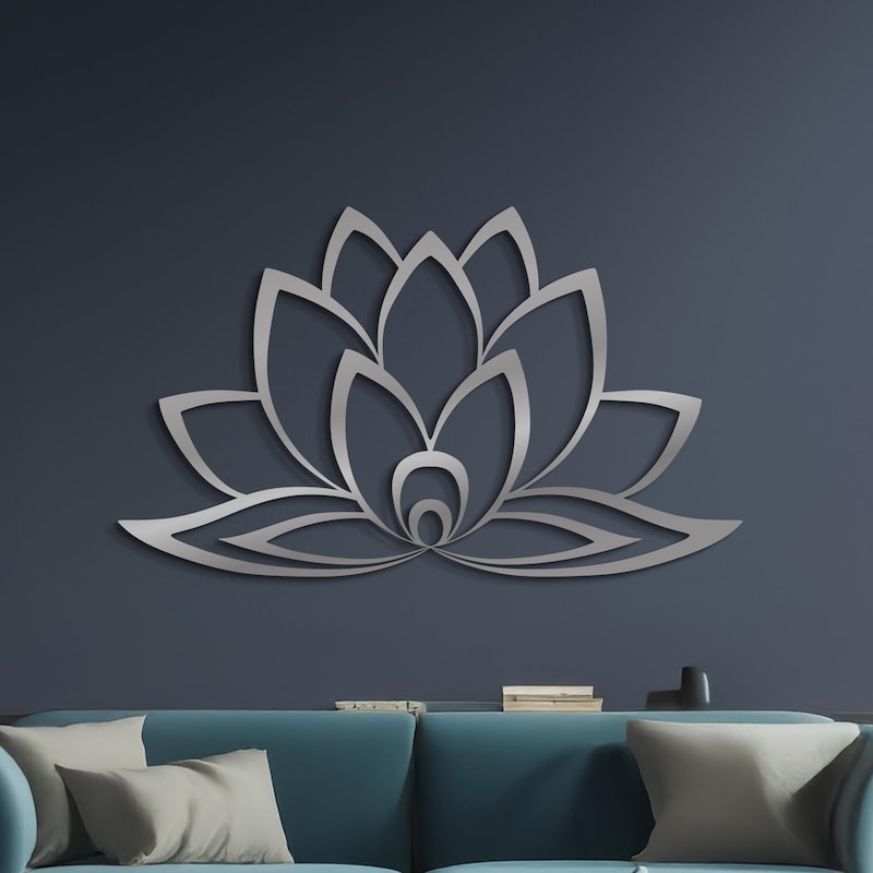Lotus Flower Metal Wall Art - Etsy