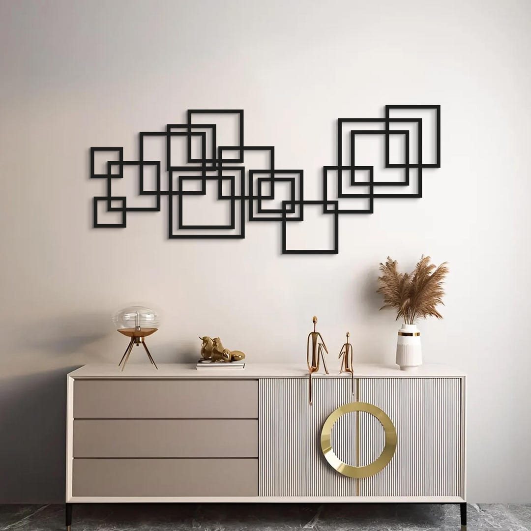 Fresh Look at Geometric Metal Wall Art Modern Black Metal Wall Sculpture Minimalist