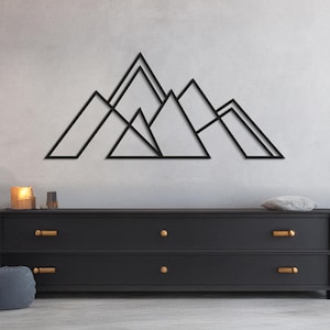Mountain Wall Art, Large Mountain Wall Art, Mountain Metal Wall Art, Nature Mountain Metal Decor, Hill Metal Decor, Berge Wanddekoration