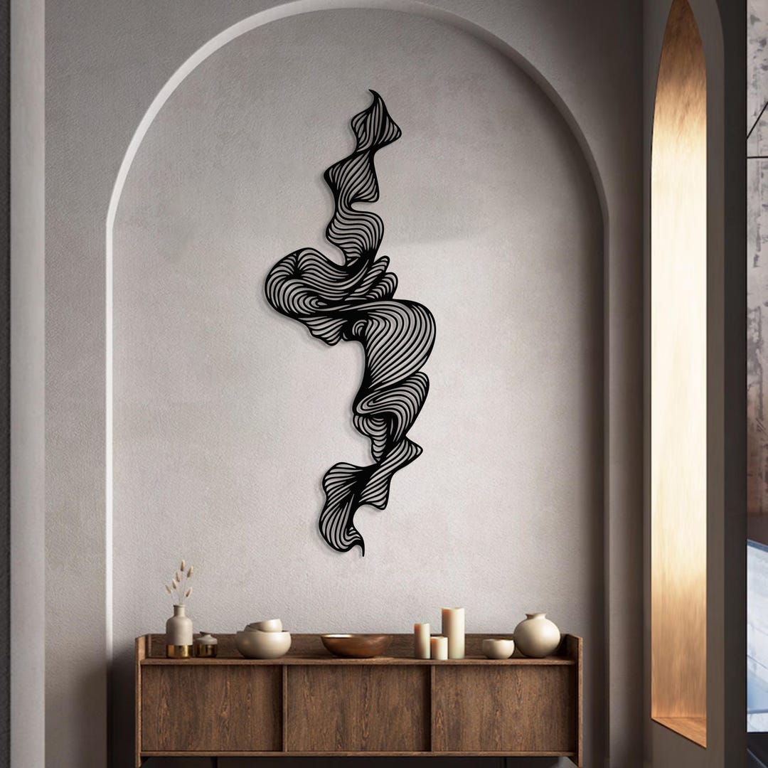 Curated visual reference: Visual Reference: Luxury Metal Wall Art Abstract Line Wall Sculpture Modern Wall
