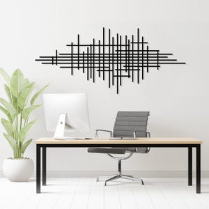 Modern Luxury Style Metal Wall Art, Mid Century Decor Abstract Metal Wall Sculpture, Above Bed Decor, Living Room Decor, Geometric Wall Art
