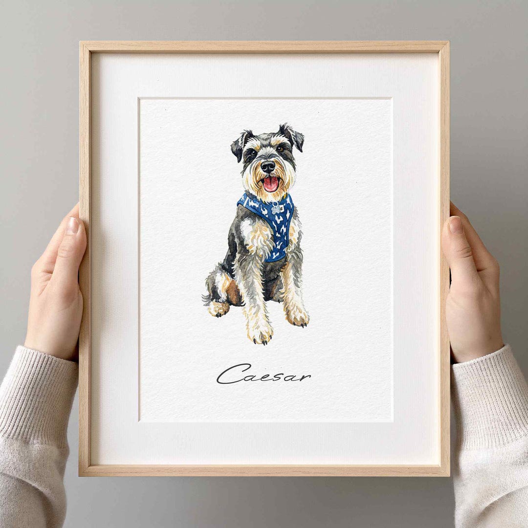 Custom Dog Portrait | Watercolor Pet Painting From Photo | Personalized ...