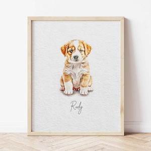 Mini Custom Watercolor Pet Portrait, Dog Portrait from Photos, Pet Painting, Tiny Paintings, Miniature Painting