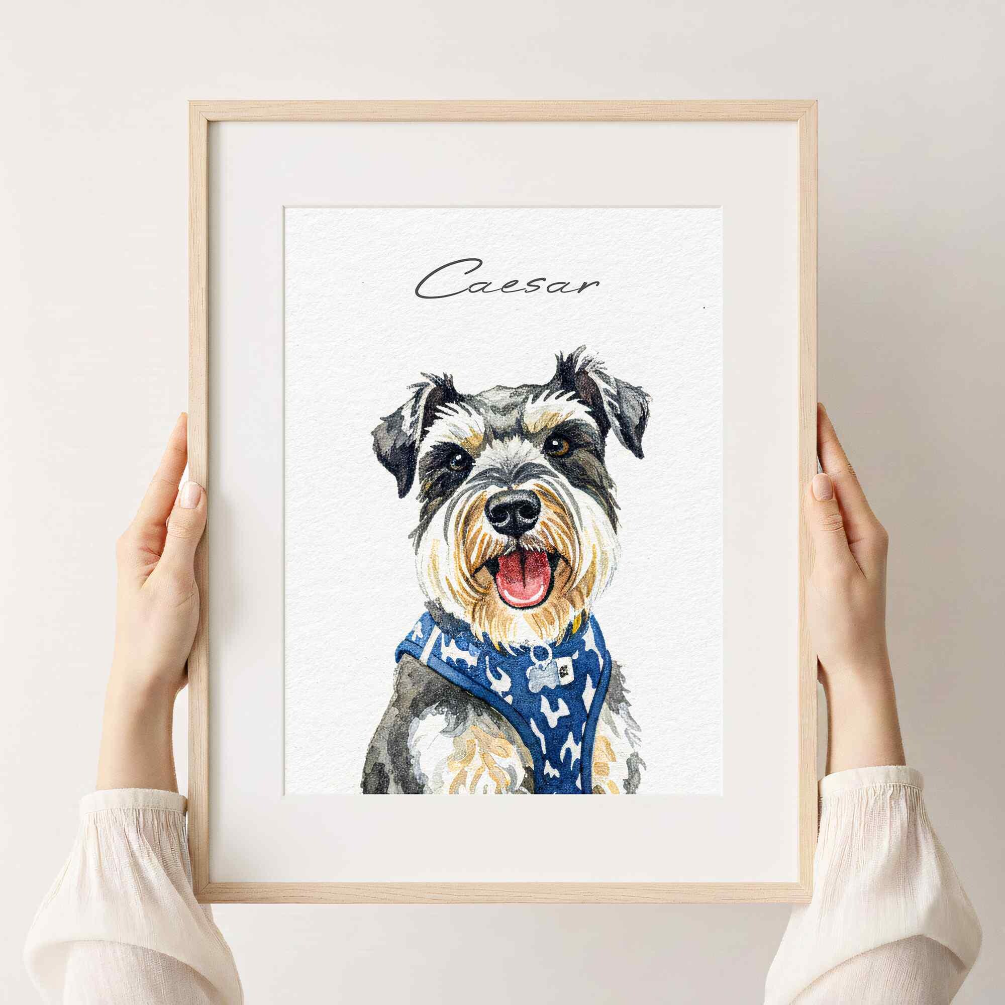 Custom Pet Portraits Using Pet Photo Personalized Digital Dog Portraits ...