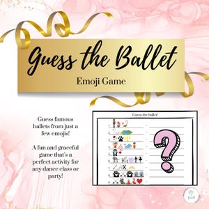Ballet Emoji Game: Dance Class Party Activity (PDF)