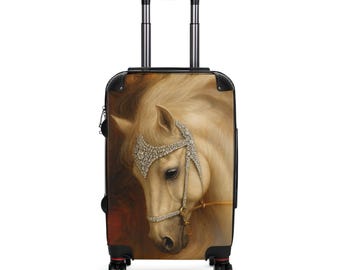 Maleta ecuestre vintage: accesorio de viaje para amantes de los caballos, equipaje para aventureros, regalo único para jinetes, decoración equina, ecuestre