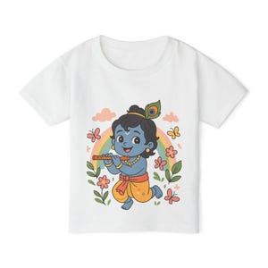 Krishna Toddler T-shirt, Infant Tee, Hindu God Shirt, Religious Baby Clothes, Krishna Artwork