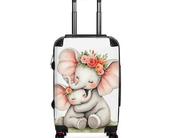 Maleta de viaje con diseño de elefante bebé, maleta para niños, maleta con estampado de elefante, maleta de mano con un animalito adorable