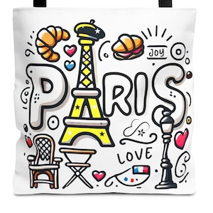 Bolsa Paris Art: Bolsa de viagem chique, presente personalizável