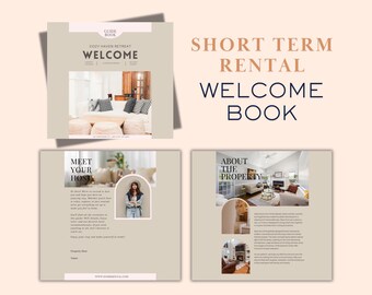 Airbnb Welcome Book Template | Airbnb Guidebook Template | Home Rental Guidebook | Airbnb Welcome Pack | Editable Canva Template